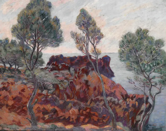 Framed Print : Agay - Les Roches Rouges, 1907. Creator: Armand Guillaumin Framed Print : Agay - Les Roches Rouges, 1907. Creator: Armand Guillaumin