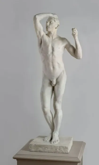 Framed Print : The Age of Bronze (L Age d Airain), model 1875-1876, cast 1898. Creator: Auguste Rodin Framed Print : The Age of Bronze (L Age d Airain), model 1875-1876, cast 1898. Creator: Auguste Rodin