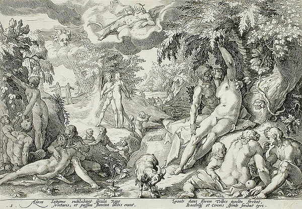 The Age of Gold, published 1589. Creator: Hendrik Goltzius