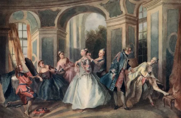 Framed Print : The Age of Man, Youth, 1730-1735 (1912). Artist: Nicolas Lancret Framed Print : The Age of Man, Youth, 1730-1735 (1912). Artist: Nicolas Lancret