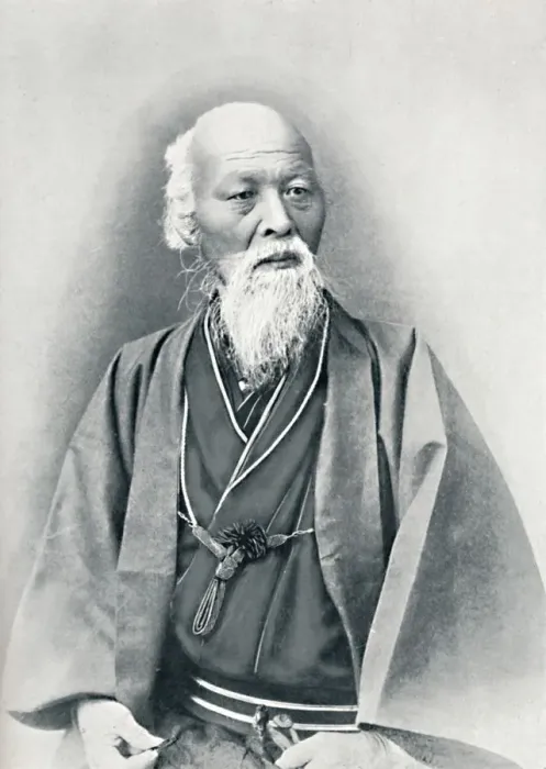 Framed Print : An aged Japanese doctor in full dress costume, 1902