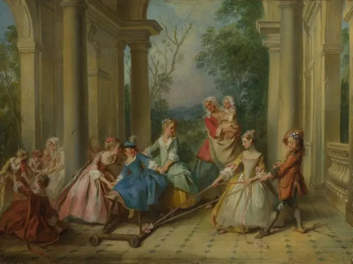 Framed Print : The Four Ages of Man: Childhood, ca 1735. Artist: Lancret, Nicolas (1690-1743) Framed Print : The Four Ages of Man: Childhood, ca 1735. Artist: Lancret, Nicolas (1690-1743)