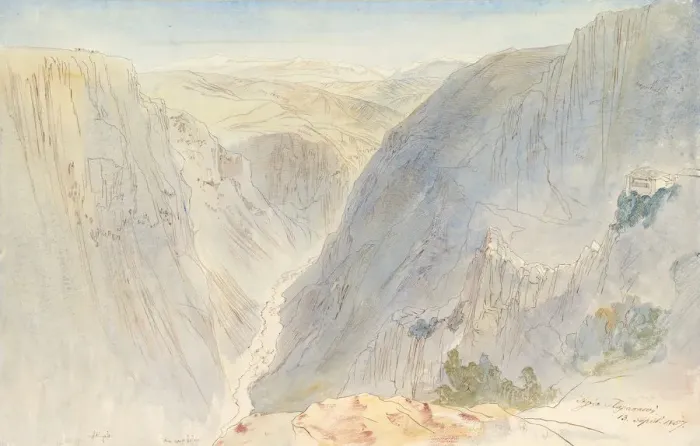 Framed Print : Agia Paraskevi, Epirus, Greece, April 13, 1857. Creator: Edward Lear Framed Print : Agia Paraskevi, Epirus, Greece, April 13, 1857. Creator: Edward Lear