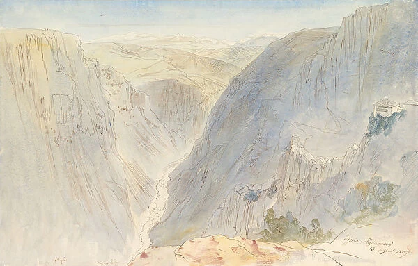 Agia Paraskevi, Epirus, Greece, April 13, 1857. Creator: Edward Lear