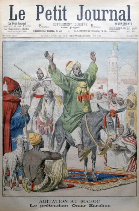 Framed Print : Agitation in Morrocco: Omar Zarahun preaching revolt, 1902. Artist: Charles Dufresne