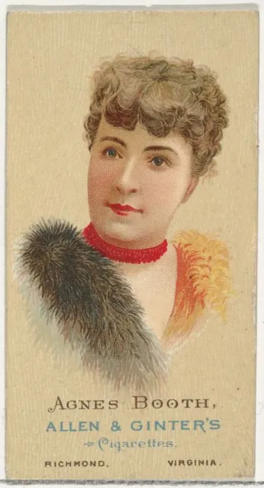 Framed Print : Agnes Booth, from Worlds Beauties, Series 2 (N27) for Allen & Ginter Cigarettes Framed Print : Agnes Booth, from Worlds Beauties, Series 2 (N27) for Allen & Ginter Cigarettes