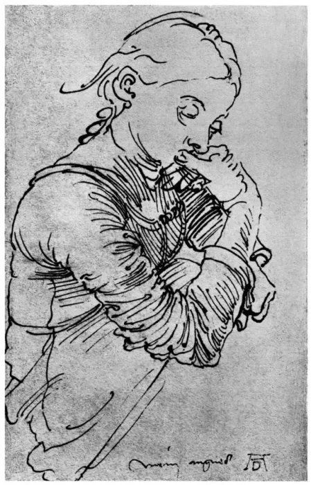 Framed Print : My Agnes, Durers wife depicted as a girl, 1495, (1936). Artist: Albrecht Durer Framed Print : My Agnes, Durers wife depicted as a girl, 1495, (1936). Artist: Albrecht Durer