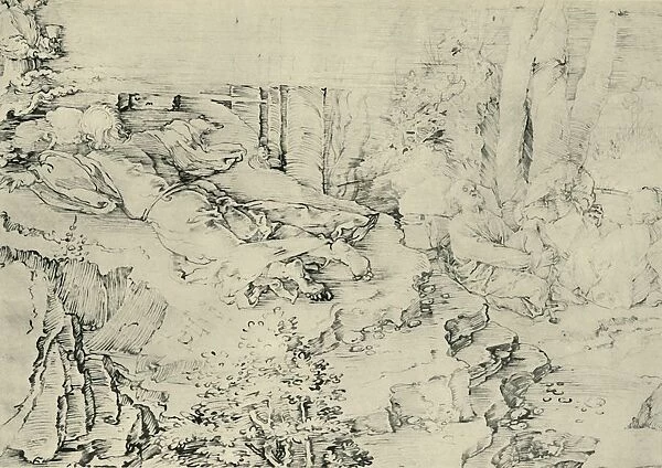 Agony in the Garden, 1521, (1943). Creator: Albrecht Durer