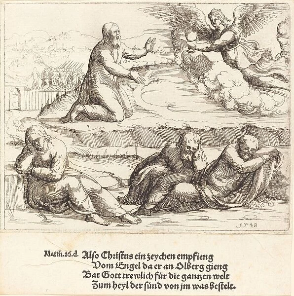 The Agony in the Garden, 1548. Creator: Augustin Hirschvogel