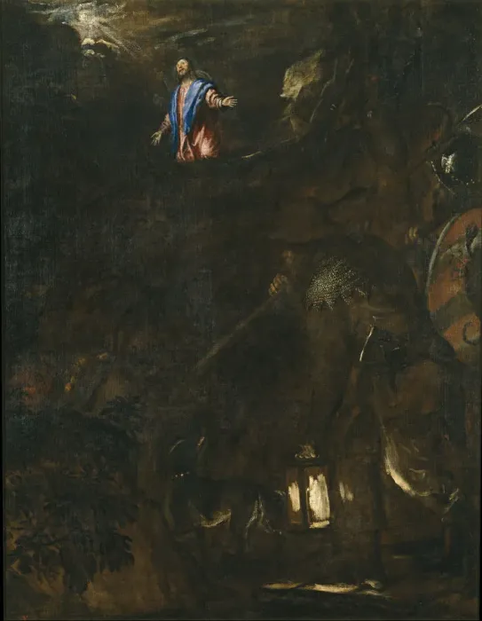 Framed Print : The Agony in the Garden, 1562. Artist: Titian (1488-1576) Framed Print : The Agony in the Garden, 1562. Artist: Titian (1488-1576)
