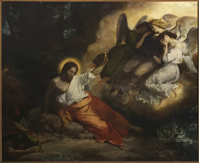 Framed Print : The Agony in the Garden, 1826. Creator: Delacroix, Eugene (1798-1863) Framed Print : The Agony in the Garden, 1826. Creator: Delacroix, Eugene (1798-1863)