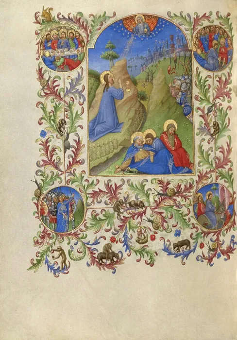 Framed Print : The Agony in the Garden; Book of Hours, about 1420. Creator: Spitz Master Framed Print : The Agony in the Garden; Book of Hours, about 1420. Creator: Spitz Master