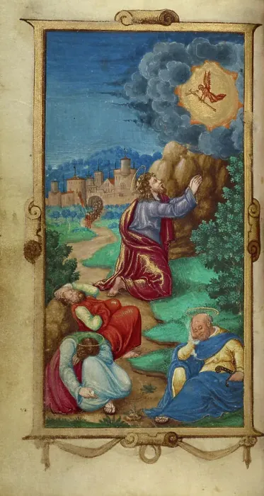 Framed Print : The Agony in the Garden; Book of Hours, 1544. Creator: Unknown Framed Print : The Agony in the Garden; Book of Hours, 1544. Creator: Unknown