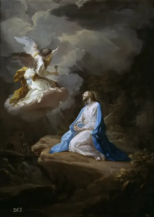 Framed Print : The Agony in the Garden, c. 1754. Creator: Giaquinto, Corrado (1703-1766) Framed Print : The Agony in the Garden, c. 1754. Creator: Giaquinto, Corrado (1703-1766)