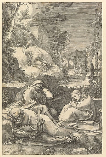 The Agony in the Garden, from The Passion of Christ, 1597. Creator: Hendrik Goltzius
