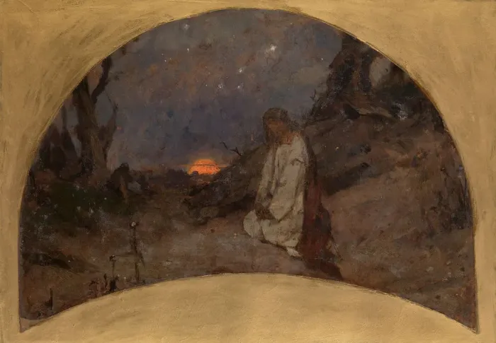 Framed Print : The Agony in the Garden (Sketch for the St Volodymyrs Cathedral in Kiev), 1886. Artist: Svedomsky, Pavel Alexandrovich (1849-1904) Framed Print : The Agony in the Garden (Sketch for the St Volodymyrs Cathedral in Kiev), 1886. Artist: Svedomsky, Pavel Alexandrovich (1849-1904)