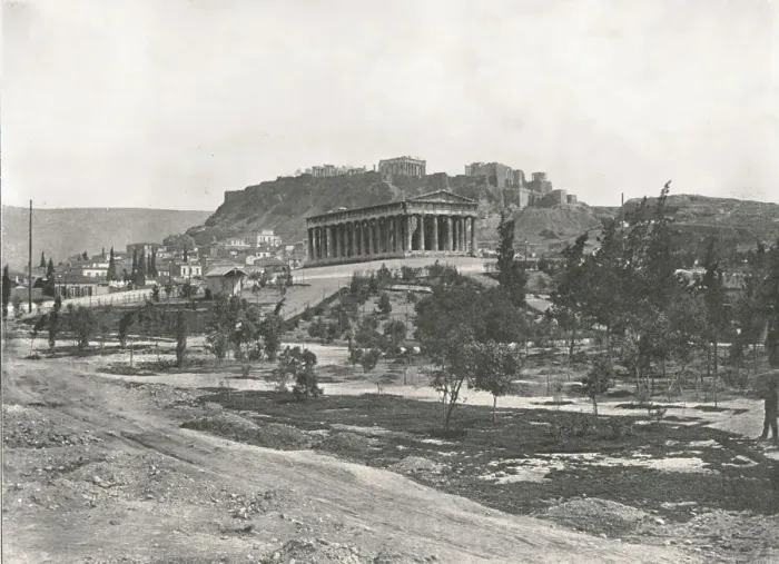 Framed Print : The Agora and Acropolis, Athens, Greece, 1895. Creator: Unknown Framed Print : The Agora and Acropolis, Athens, Greece, 1895. Creator: Unknown