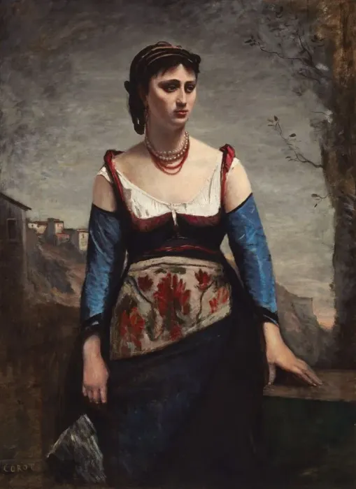 Framed Print : Agostina, 1866. Creator: Jean-Baptiste-Camille Corot Framed Print : Agostina, 1866. Creator: Jean-Baptiste-Camille Corot