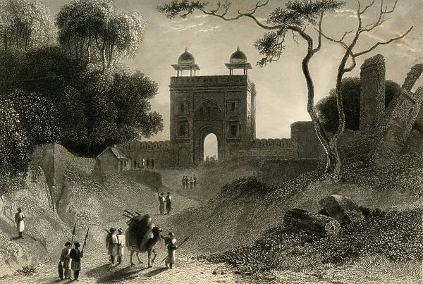 The Agra Gate, Chauter Serai, 1835. Creator: William Daniell