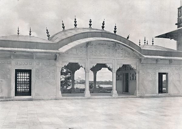 Agra. The Khas Mahal shewing the Taj, c1910. Creator: Unknown