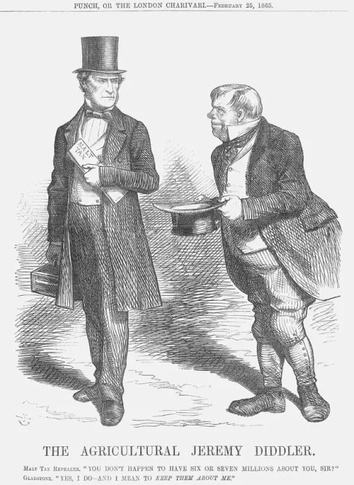 Framed Print : The Agricultural Jeremy Diddler, 1865. Artist: John Tenniel Framed Print : The Agricultural Jeremy Diddler, 1865. Artist: John Tenniel