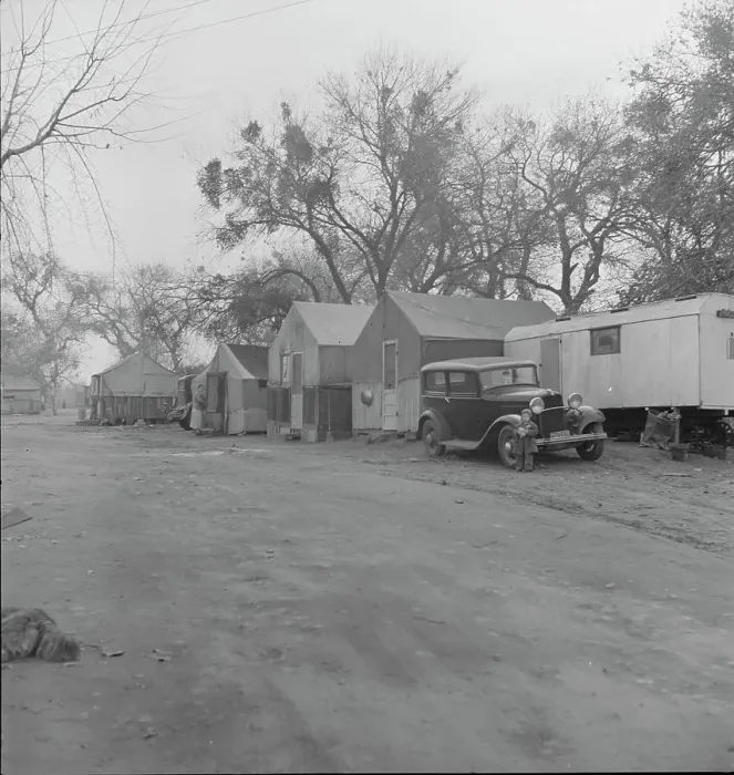 Framed Print : Agricultural laborers, winter quarters of migrants, near Brentwood, California, 1938. Creator: Dorothea Lange Framed Print : Agricultural laborers, winter quarters of migrants, near Brentwood, California, 1938. Creator: Dorothea Lange