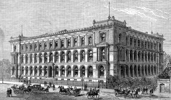 Framed Print : The Agricultural Museum, Berlin, where the International Fisheries Exhibition is held, 1880. Creator: Unknown Framed Print : The Agricultural Museum, Berlin, where the International Fisheries Exhibition is held, 1880. Creator: Unknown