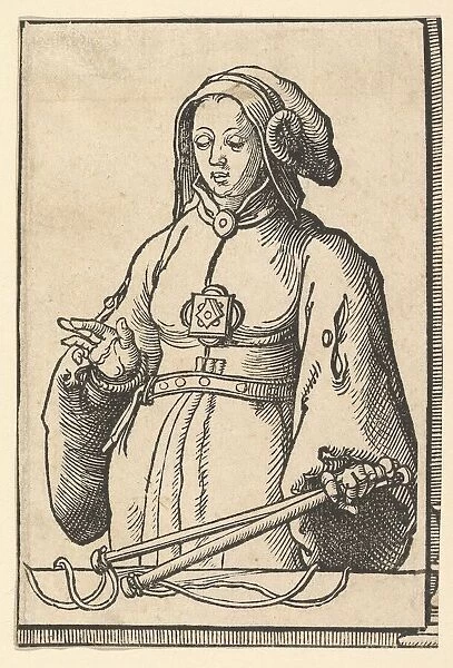 Agrippine Sibyl, from the series of Sibyls, ca. 1530. Creator: Lucas van Leyden