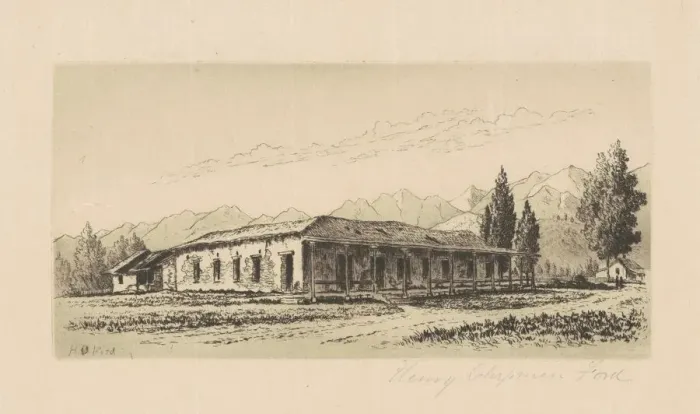 Framed Print : Aguirre House (Santa Barbara), c. 1880. Creator: Henry Chapman Ford Framed Print : Aguirre House (Santa Barbara), c. 1880. Creator: Henry Chapman Ford