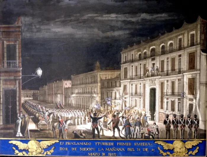 Framed Print : Agustin de Iturbide proclaimed Emperor of Mexico on 19 May. 1822, watercolor, 1822 Framed Print : Agustin de Iturbide proclaimed Emperor of Mexico on 19 May. 1822, watercolor, 1822
