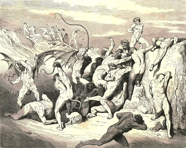 Ah! How they made them bound at the first stripe!, c1890. Creator: Gustave Doré