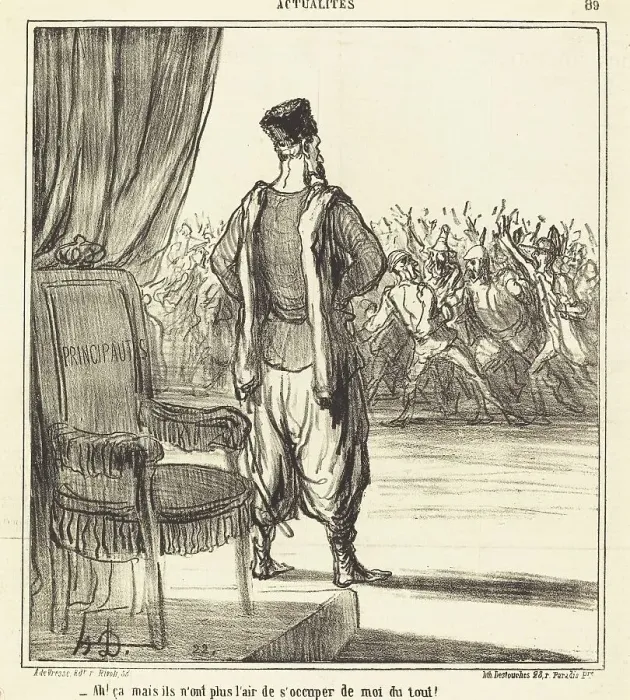 Framed Print : Ah! ça... ils n'ont plus l'air de s'occuper de moi, 1866. Creator: Honore Daumier