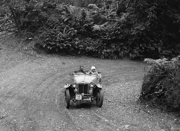 AH Langleys 1935 MG Magnette  /  Magna of the Three Musketeers team, Devon, late 1930s