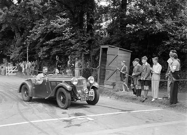 AH Langleys Autosports team Singer B37, winner of a premier award, MCC Torquay Rally, July 1937