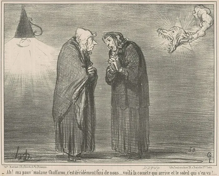 Framed Print : Ah! Ma pauv Madame Chaffarou... 19th century. Creator: Honore Daumier Framed Print : Ah! Ma pauv Madame Chaffarou... 19th century. Creator: Honore Daumier