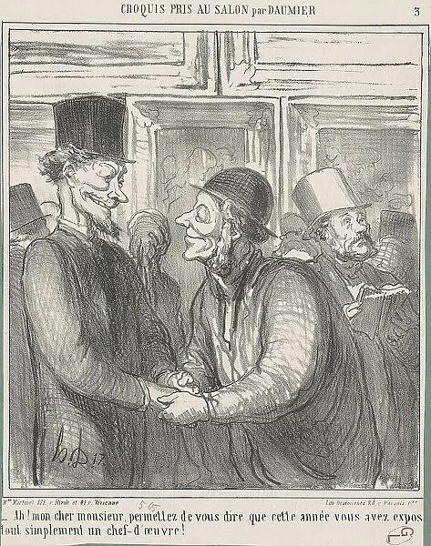 Ah! Mon cher monsieur, permettez de... 19th century. Creator: Honore Daumier