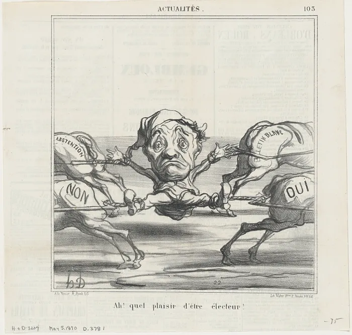Framed Print : Ah! quel plaisir d'etre electeur!, 1870. Creator: Honore Daumier. Ah! quel plaisir d'etre electeur!, 1870. Creator: Honore Daumier Framed Print : Ah! quel plaisir d'etre electeur!, 1870. Creator: Honore Daumier. Ah! quel plaisir d'etre electeur!, 1870. Creator: Honore Daumier
