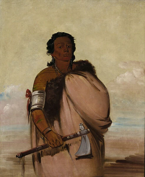 Ah -sho-cole, Rotten Foot, a Noted Warrior, 1834. Creator: George Catlin