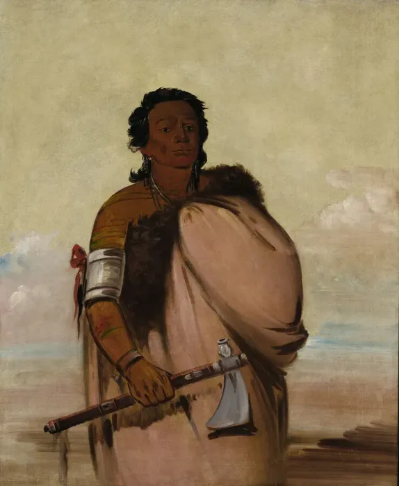 Framed Print : Ah -sho-cole, Rotten Foot, a Noted Warrior, 1834. Creator: George Catlin Framed Print : Ah -sho-cole, Rotten Foot, a Noted Warrior, 1834. Creator: George Catlin