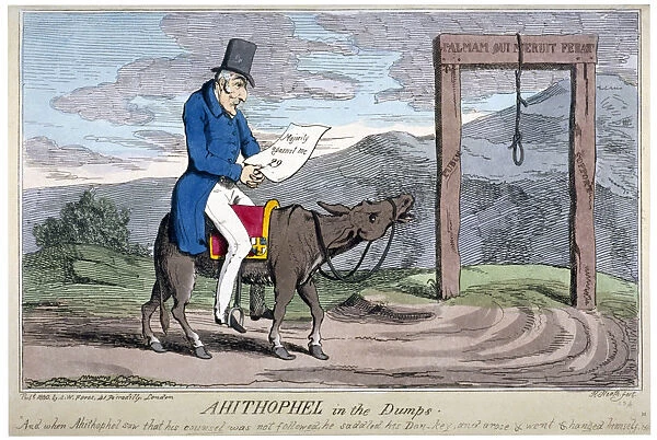 Ahithophel in the dumps, 1830. Artist: Henry Heath