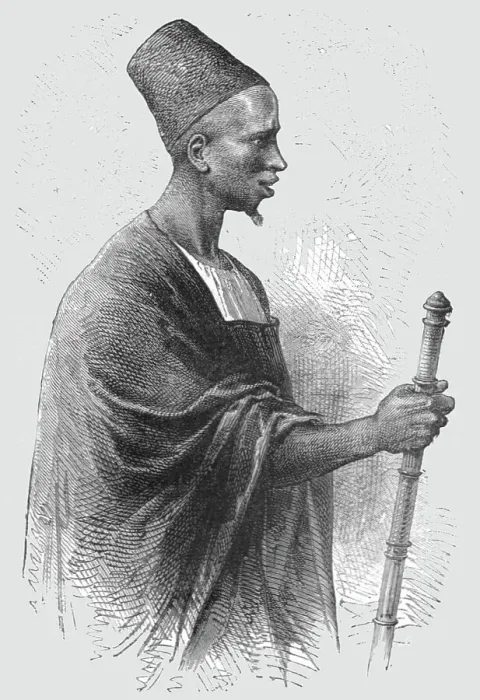 Framed Print : Ahmadou, King of Segou; Journey from the Senegal to the Niger, 1875. Creator: Unknown Framed Print : Ahmadou, King of Segou; Journey from the Senegal to the Niger, 1875. Creator: Unknown
