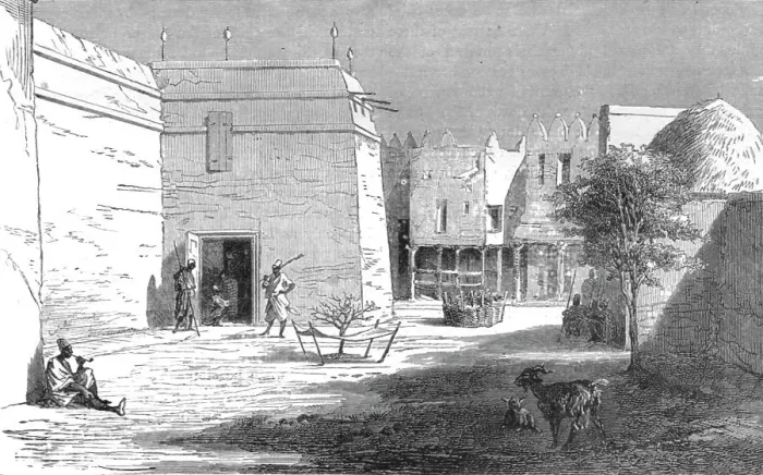 Framed Print : Ahmadou's Palace at Segou; Journey from the Senegal to the Niger, 1875. Creator: Unknown Framed Print : Ahmadou's Palace at Segou; Journey from the Senegal to the Niger, 1875. Creator: Unknown