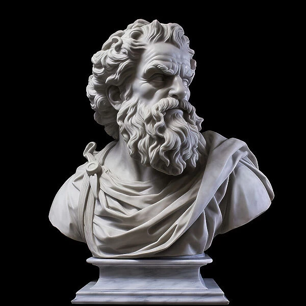 AI IMAGE - Bust of Archimedes, 3rd century BC, (2023). Creator: Heritage Images