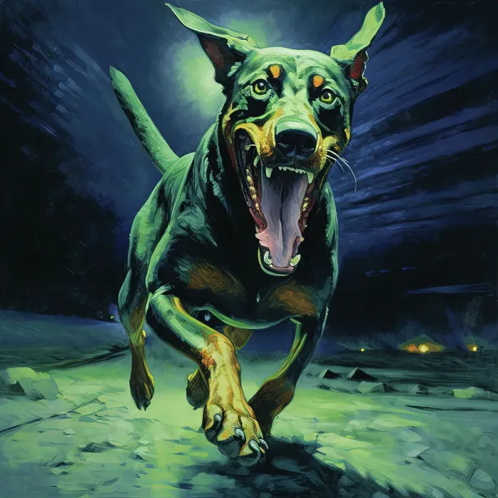 Framed Print : AI IMAGE - The Hound of the Baskervilles, 2023. Creator: Heritage Images Framed Print : AI IMAGE - The Hound of the Baskervilles, 2023. Creator: Heritage Images