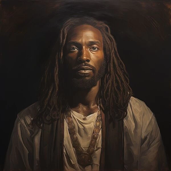 AI Image - Illustration of Black Jesus Christ, 2023. Creator: Heritage Images