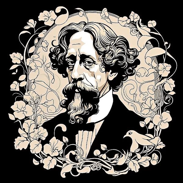 AI IMAGE - Illustration of Charles Dickens, 19th century, (2023). Creator: Heritage Images