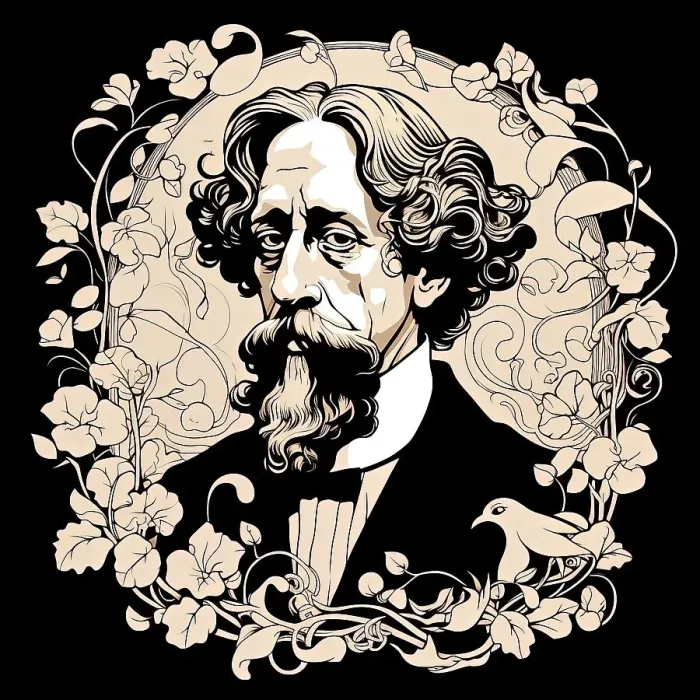 Framed Print : AI IMAGE - Illustration of Charles Dickens, 19th century, (2023). Creator: Heritage Images Framed Print : AI IMAGE - Illustration of Charles Dickens, 19th century, (2023). Creator: Heritage Images