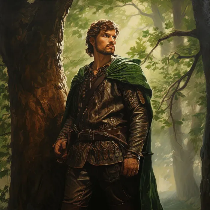 Framed Print : AI IMAGE - Illustration of Robin Hood, 2023. Creator: Heritage Images Framed Print : AI IMAGE - Illustration of Robin Hood, 2023. Creator: Heritage Images