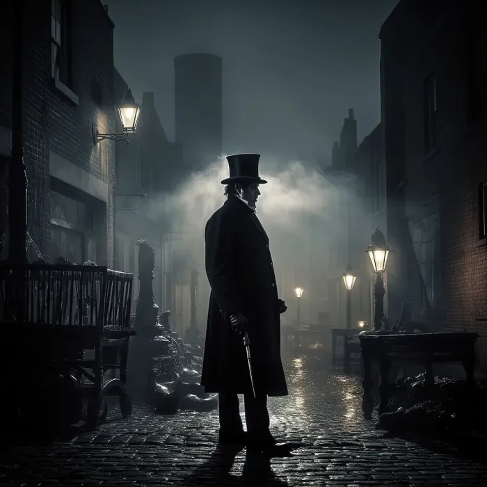 Framed Print : AI IMAGE - Jack the Ripper, 1880s, (2023). Creator: Heritage Images Framed Print : AI IMAGE - Jack the Ripper, 1880s, (2023). Creator: Heritage Images