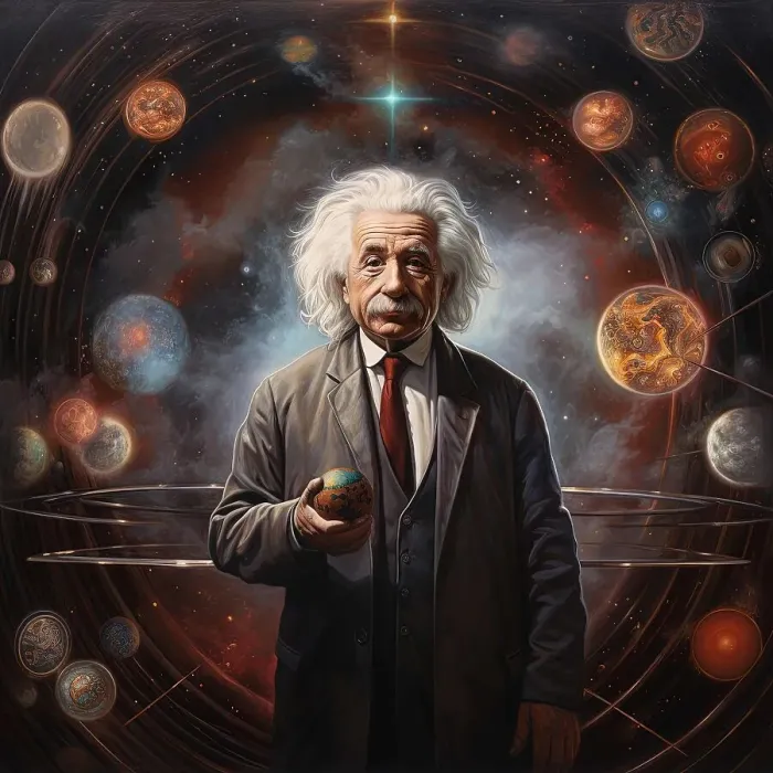 Framed Print : AI IMAGE - Portrait of Albert Einstein, 1950s, (2023). Creator: Heritage Images Framed Print : AI IMAGE - Portrait of Albert Einstein, 1950s, (2023). Creator: Heritage Images